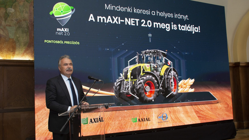 Dr. Nagy István agrárminiszter beszédet mond a mAXI-NET 2.0 ünnepélyes indítási eseményén