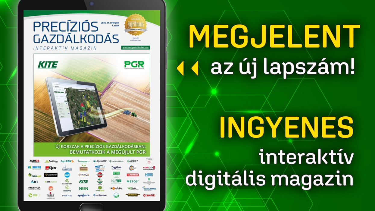 Ingyenesen elérhető a Precíziós Gazdálkodás Interaktív Magazin új száma!